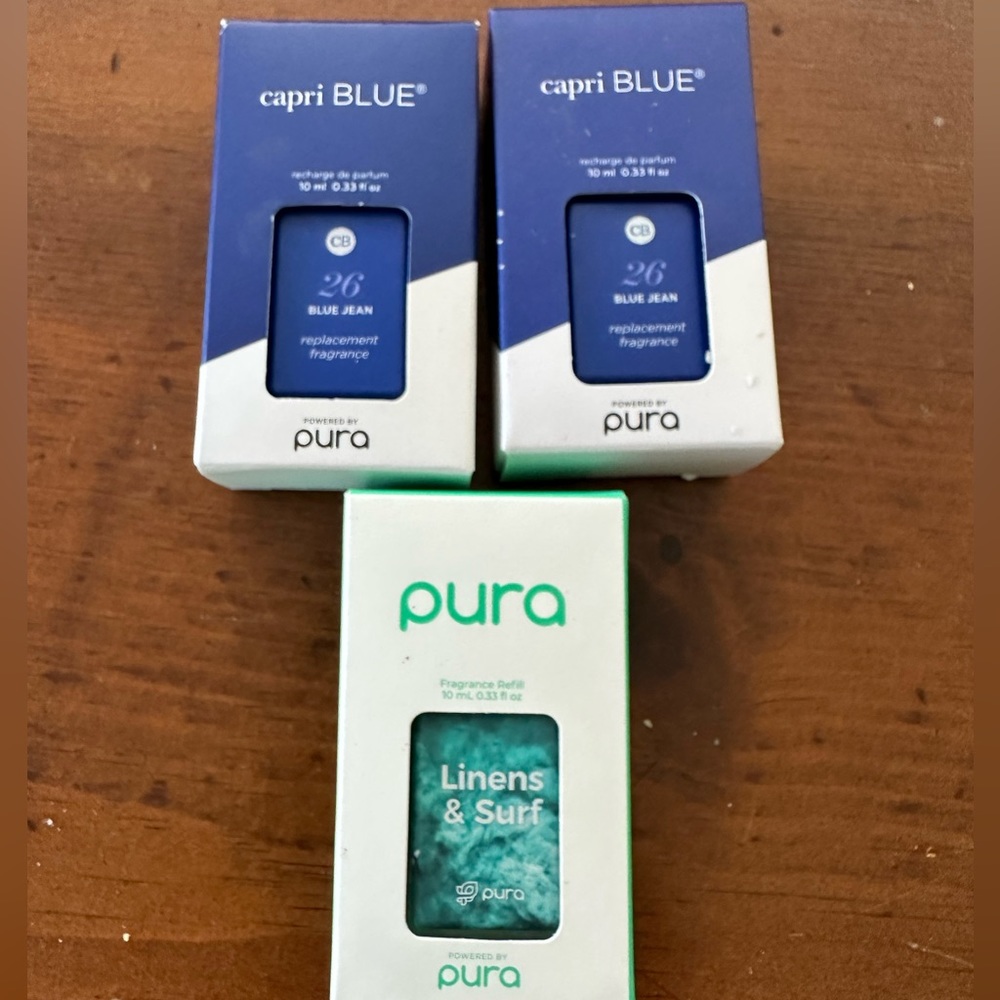 Pura Diffuser Refills x3 Capri Blue Blue Jean, Linens & Surf